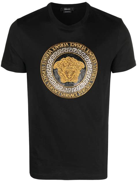 versace collection medusa short sleeve t shirt|versace t shirt medusa head.